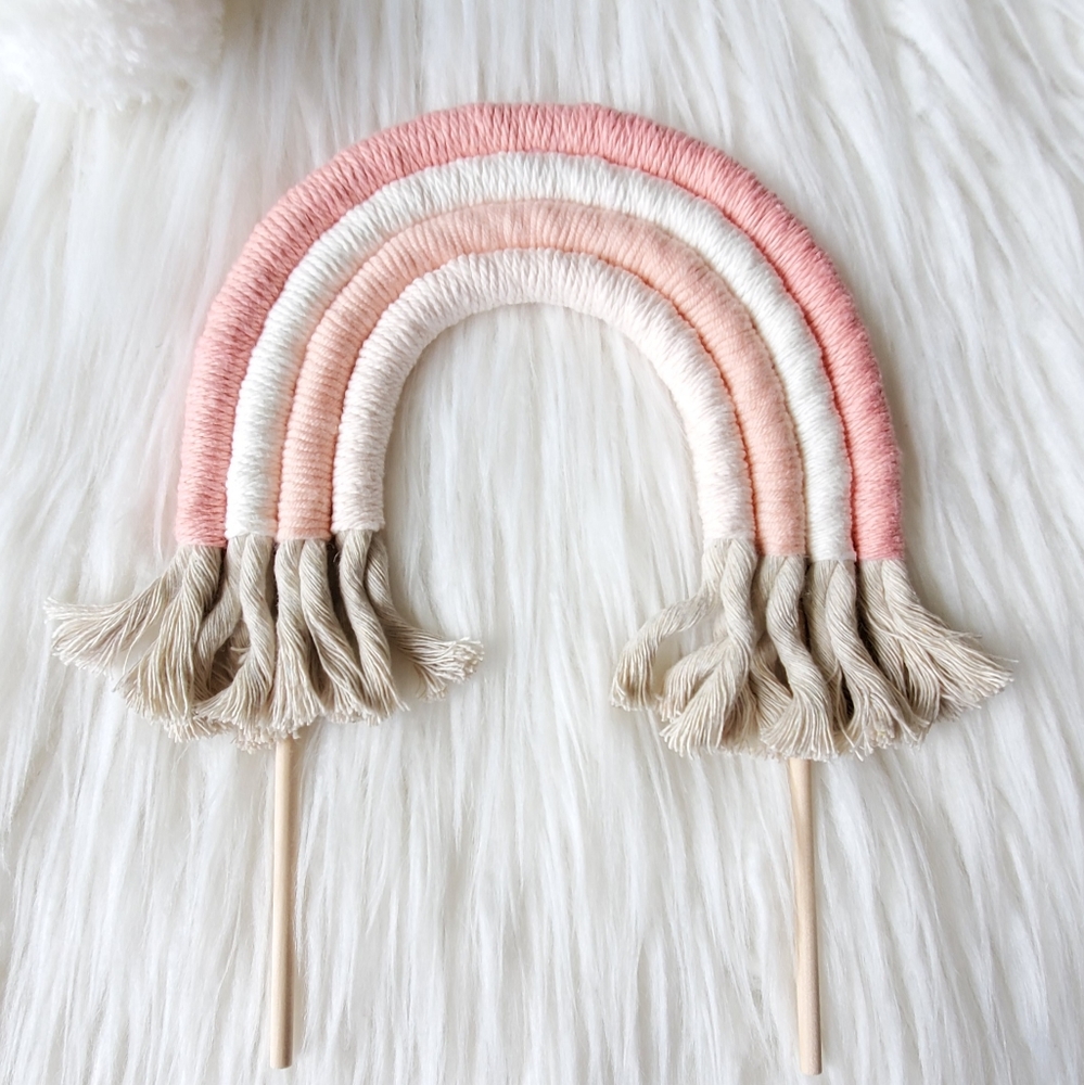 Handmade Rainbow Cake Topper